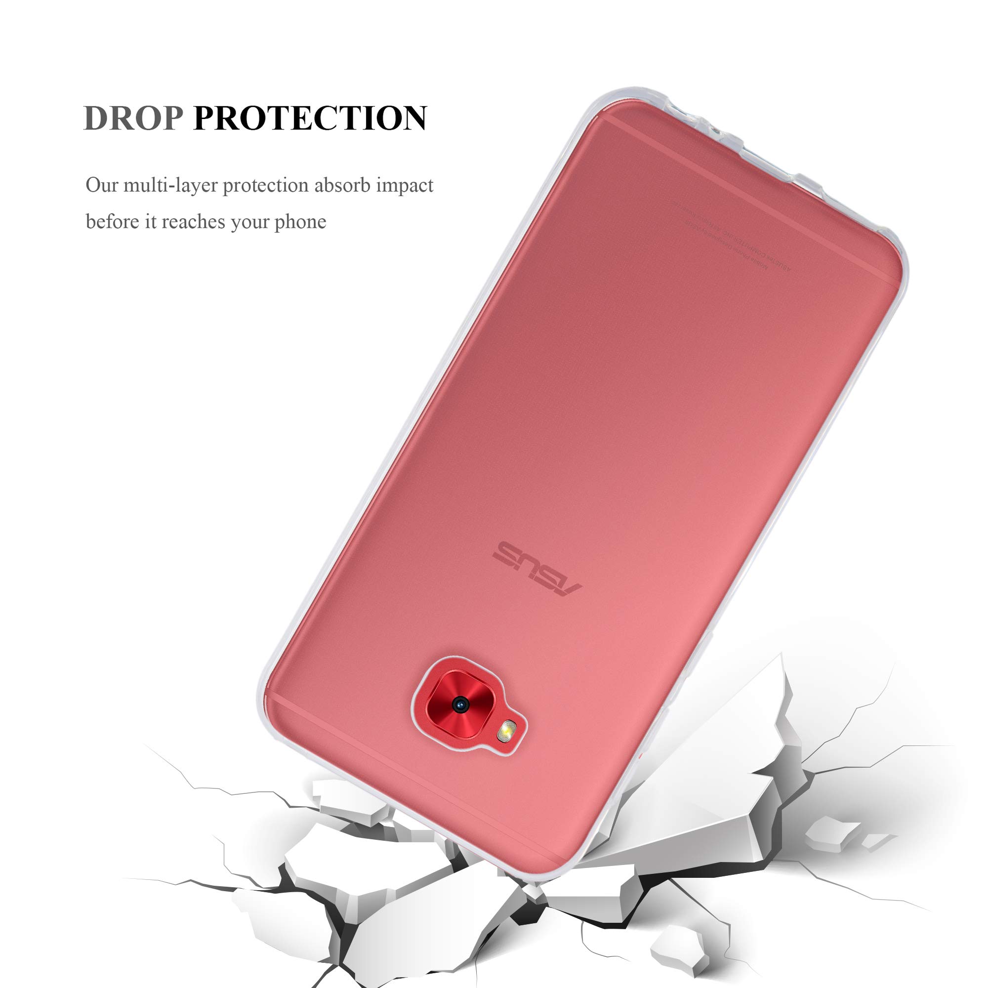 Cadorabo Funda compatible con Asus ZenFone 4 Selfie PRO en totalmente transparente – Funda de silicona TPU resistente a los golpes y a los arañazos – Carcasa de gel protectora ultradelgada