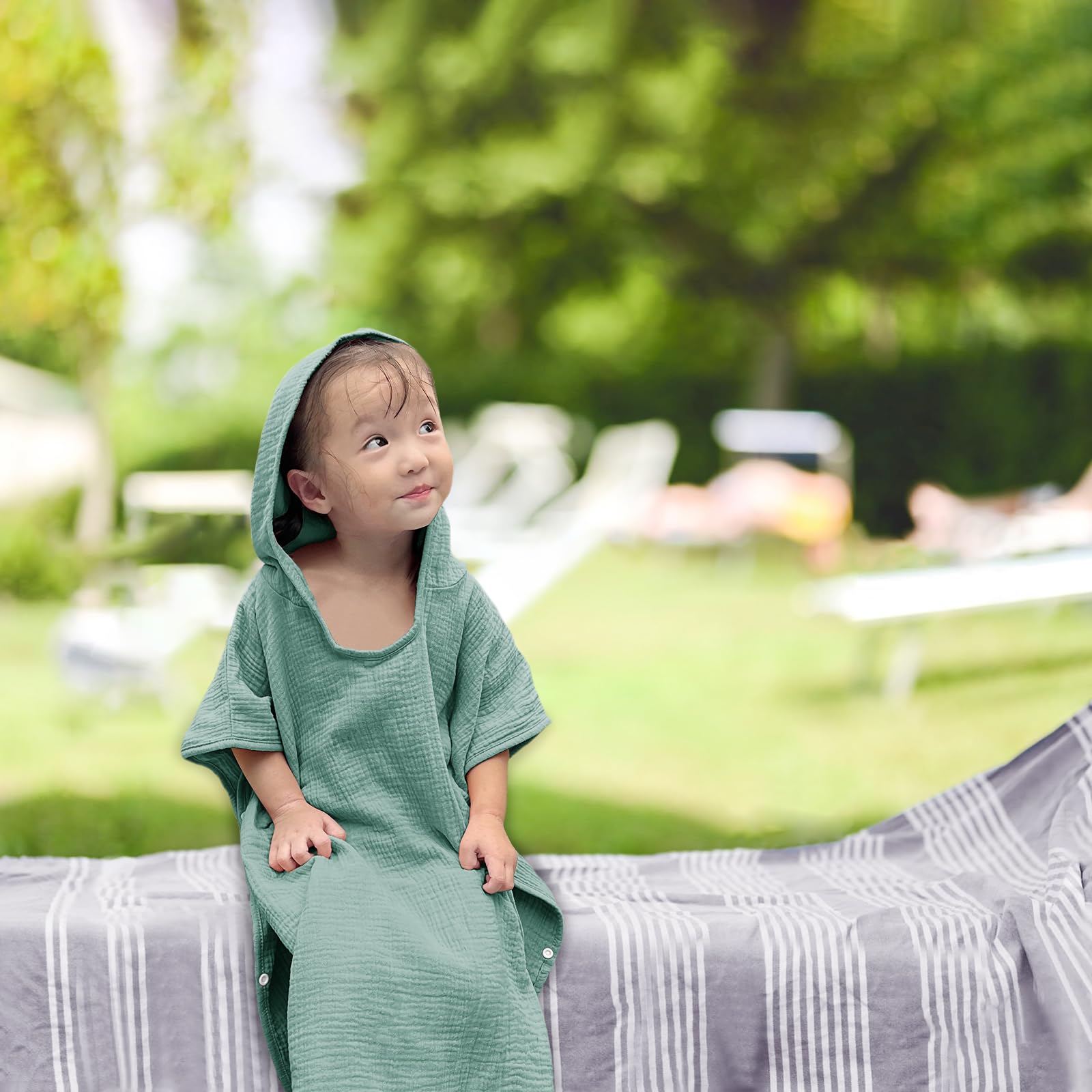 lulumoon Babyhanddoek met capuchon voor badkamer lulumoon Babyhanddoek met capuchon voor badkamer