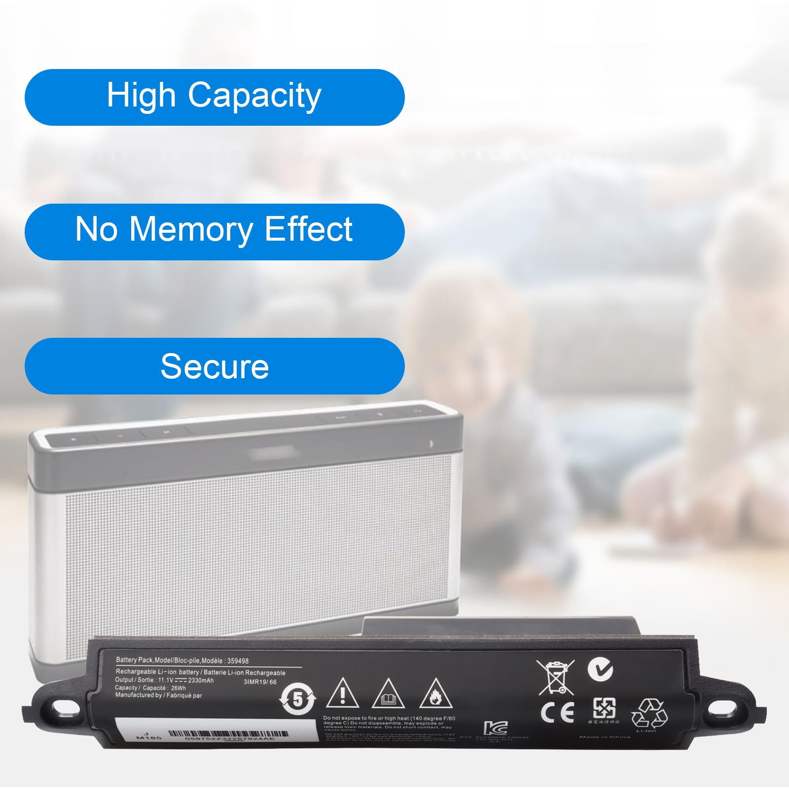 Batería de Repuesto 359495 359498 para Bose SoundLink III 330107 330107A 0330107 330105 330105A 0330105 Soundlink 2 3 Soundlink Bluetooth Mobile Speaker II III 404600 404800 404900 414255