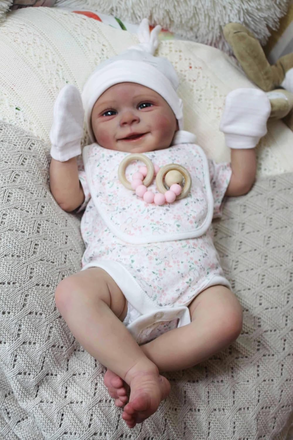 Prawdziwe lalki dla niemowląt, silikonowe, na całe ciało, 45 cm, realistyczne, odrodzone noworodek, Simle Girl Dolls Life Like Reborn Baby Dolls, które wyglądają jak prawdziwe życie, lalka