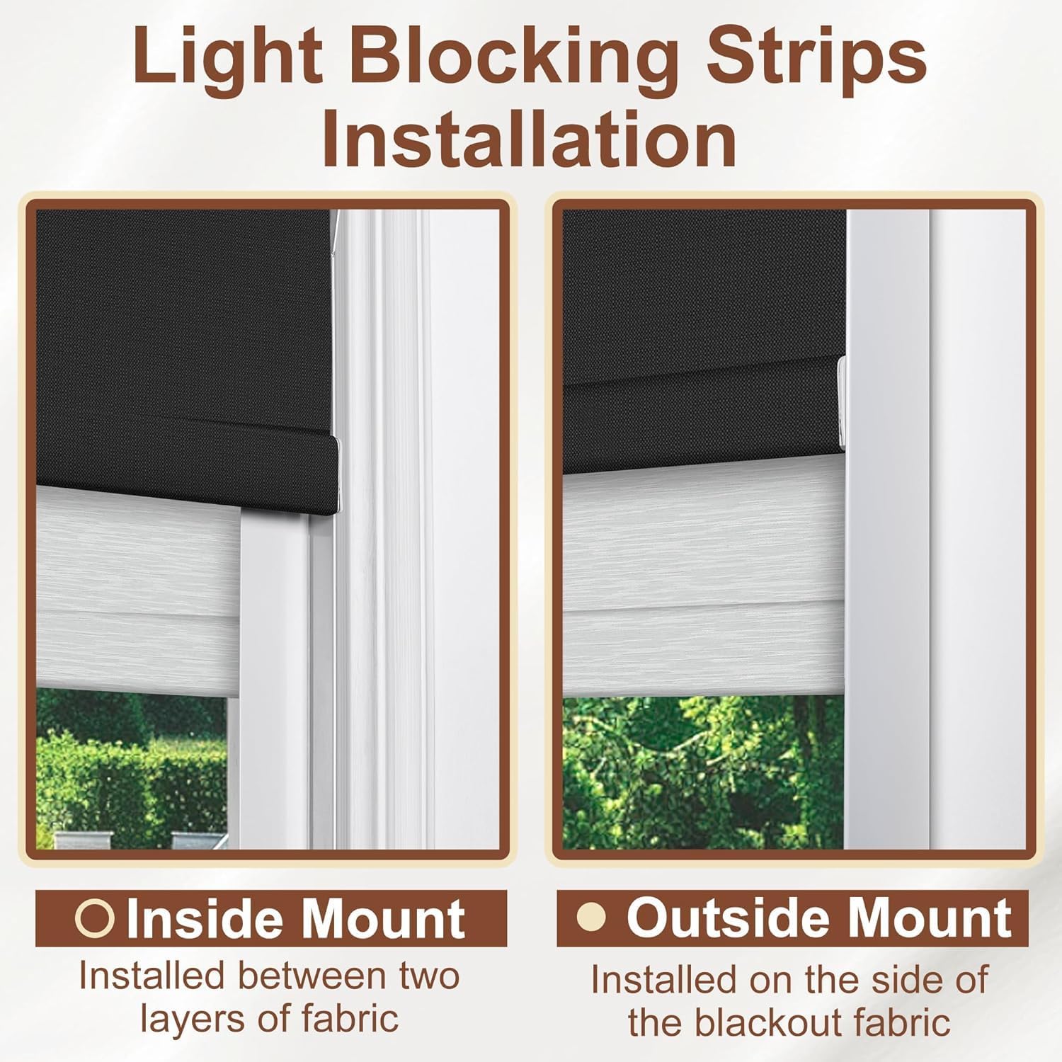 Cordless Top-Down Bottom-up Blackout Shades for Windows, No Drill Easy Installation, Custom Size Blinds for Living Room, Bedroom & Office, Stylish & Functional
