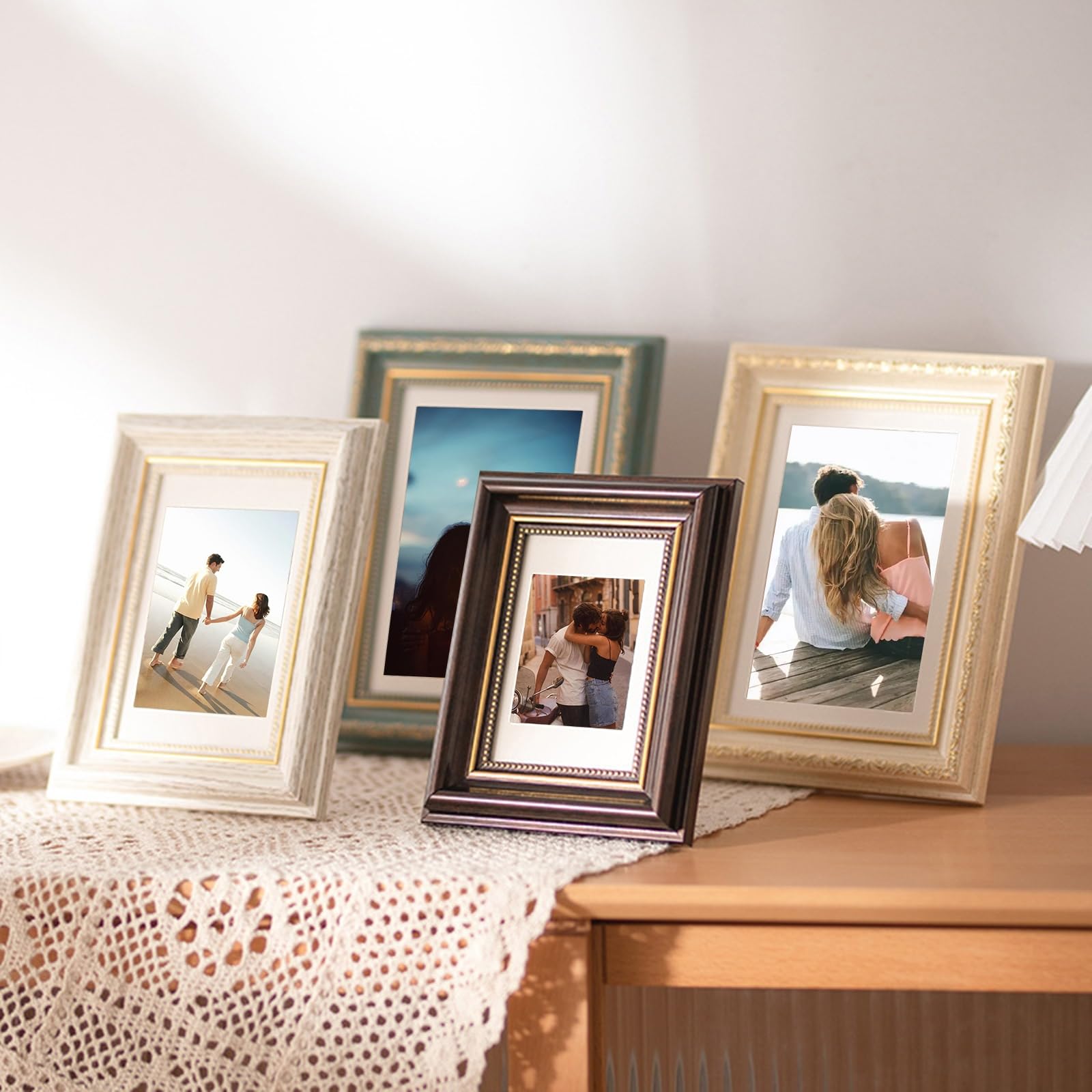 Amazon.com - Epinki 3x5 Photo Picture Frame, Resin, White, Vintage