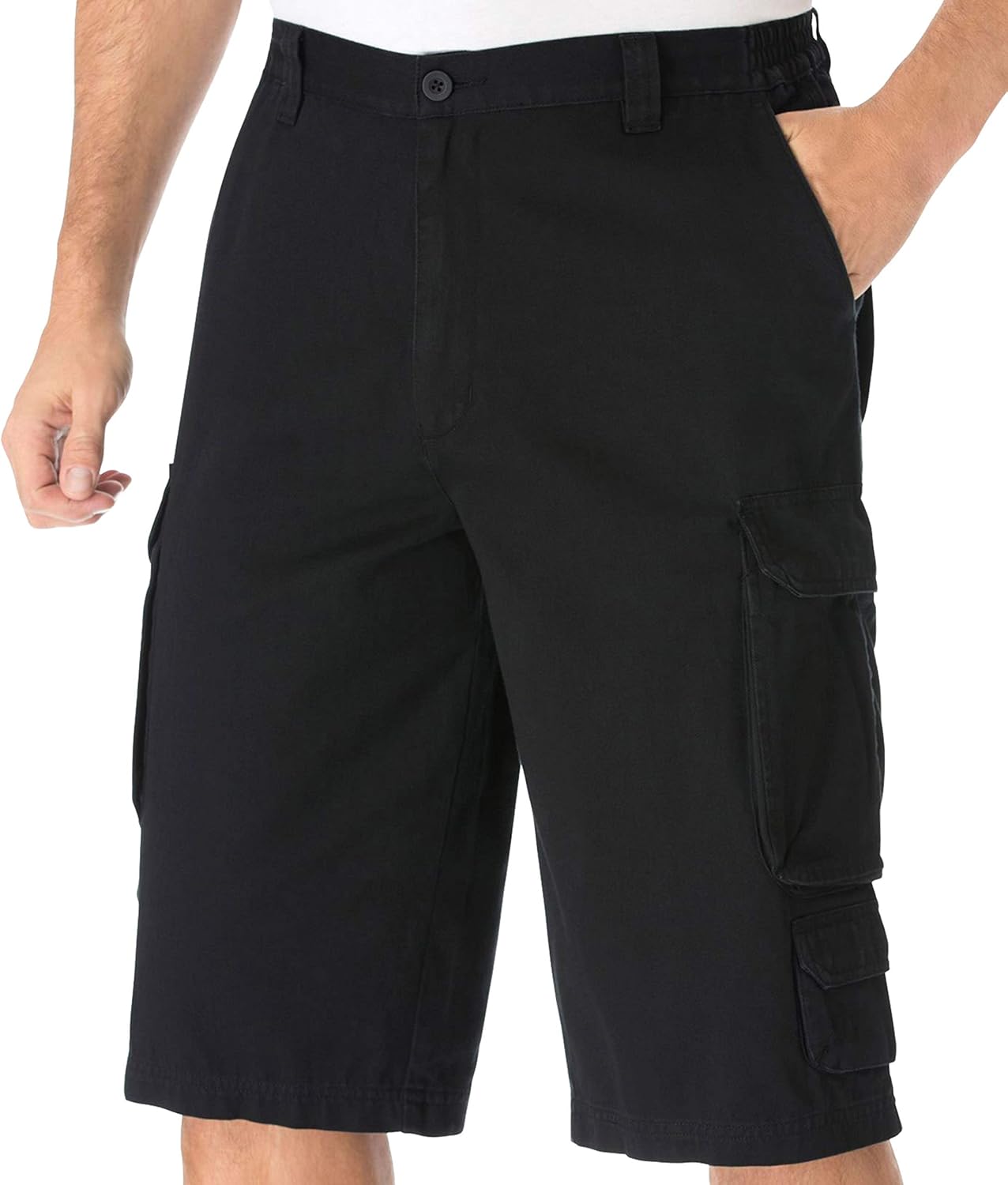 KingSize Men's Big & Tall 14" Side Elastic Cargo Shorts