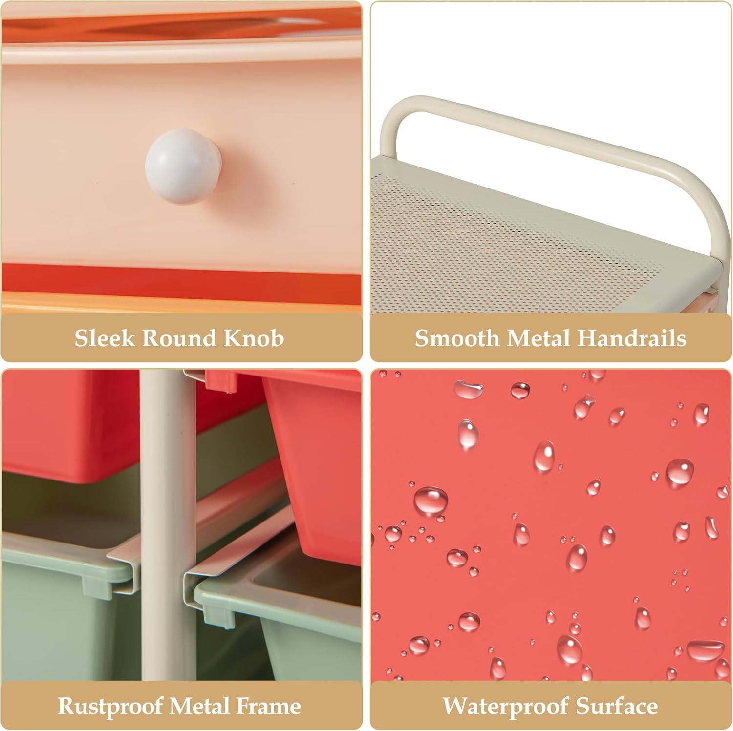 Giantex 15-Drawers Rolling Storage Cart, Mobile Book Paper Organizer Utility Trolley with Wheels, Ideal for School, Office, Home