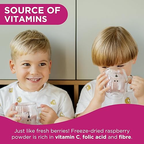 Miniatura 5 de Polvo de frambuesa liofilizado para hornear (1.76 onzas), sin azúcar, puro, sabor a frambuesa 100% natural para licuados de frutas, frambuesas secas