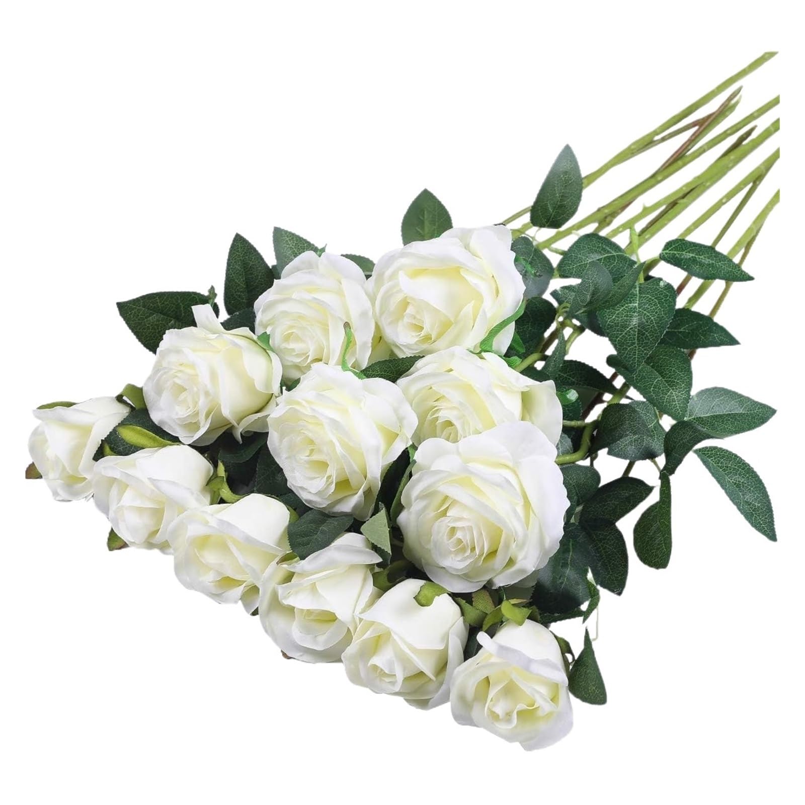 MWAHJU 12pcs Realistic Artificial Rose Bouquet For Weddings, Birthdays, And More For Floral Arrangements And Home Decor For Home