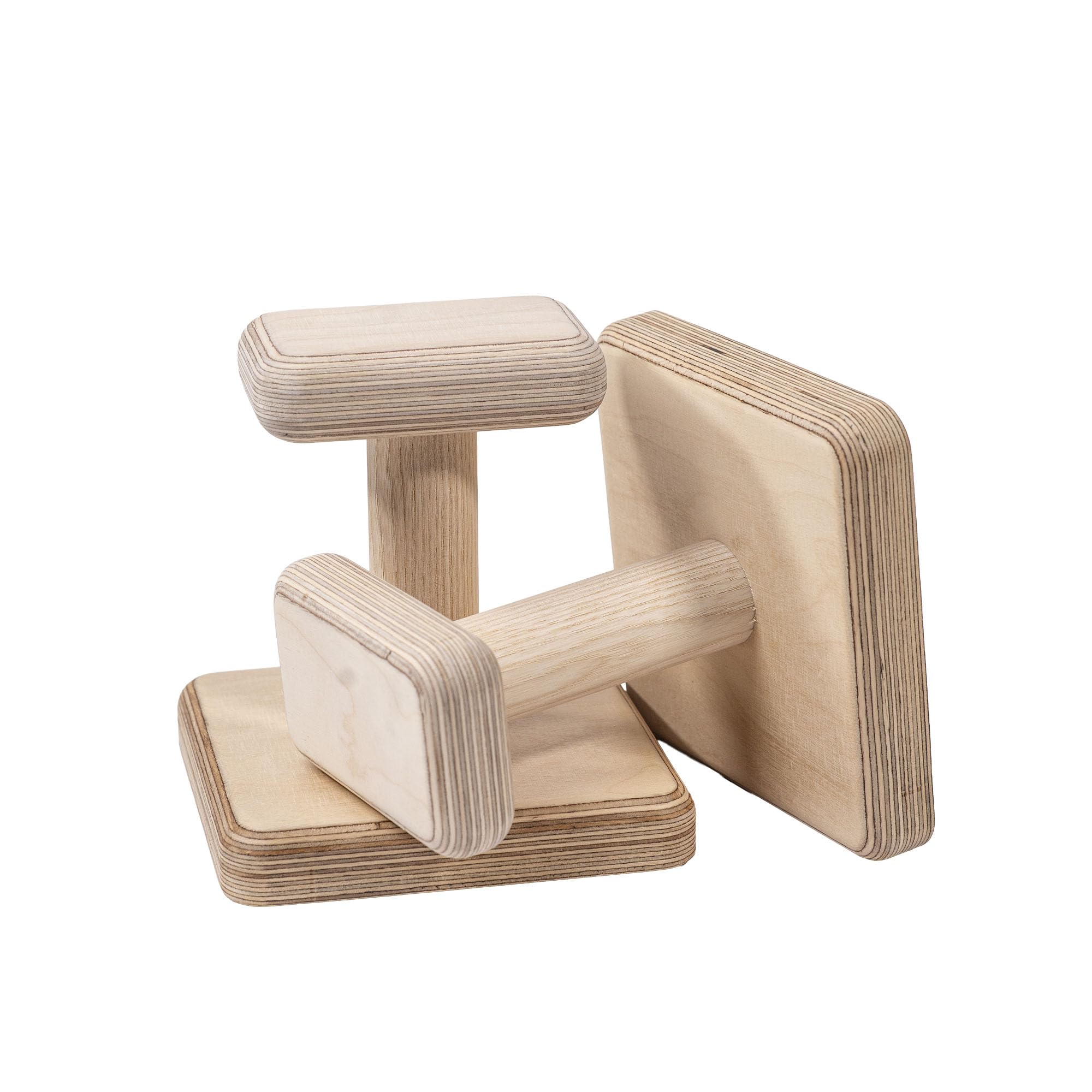 Handstandständer Mini für Calisthenics, 15x15 cm Basis, 16 cm Höhe, Holz Parallettes