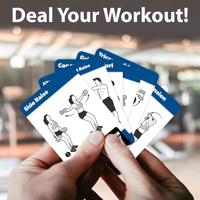 2 Pack - Bodyweight & Dumbbell Fitness Workout Cards - Over 100 Exercises image 4