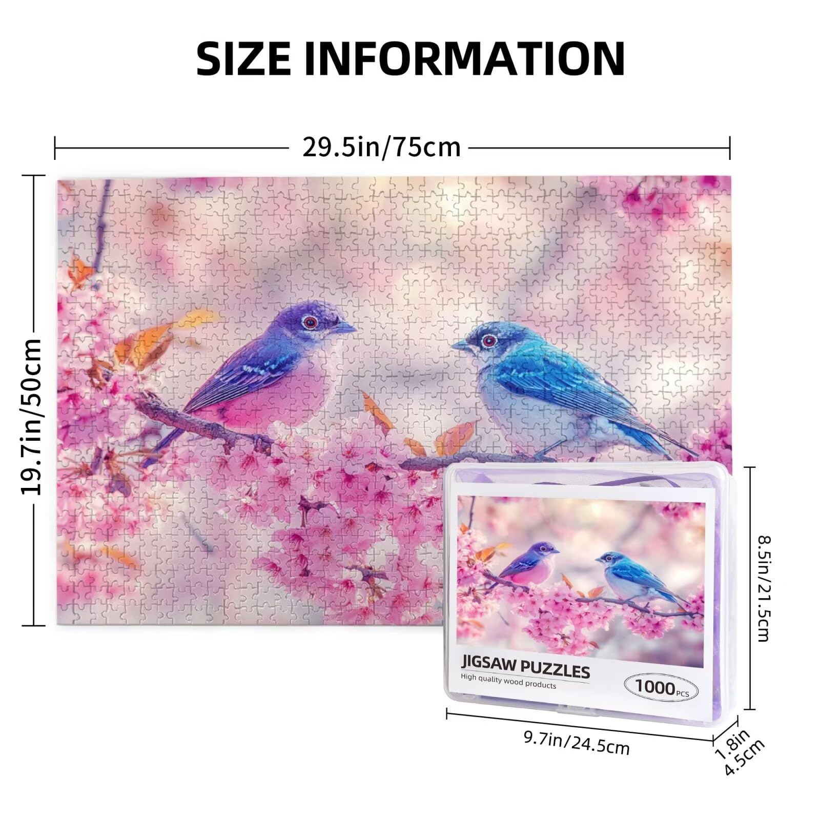Puzzle Blume Puzzle 3000 Teile Tier Puzzles Erwachsene mit Geschenkbox, DIY Groß Holzpuzzle für Erwachsene, Geschicklichkeitsspiel für Die Ganze Familie Geschenke für Frauen,Wanddeko 81 x 122 cm -505y
