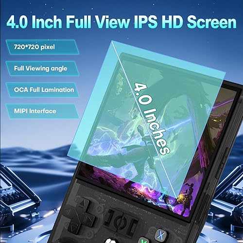 Miniatura 2 de R36MAX - Consola de juegos portátil, pantalla IPS de 4.0 pulgadas, sistema Linux con tarjeta TF de 64 GB, consola de juegos retro, consola