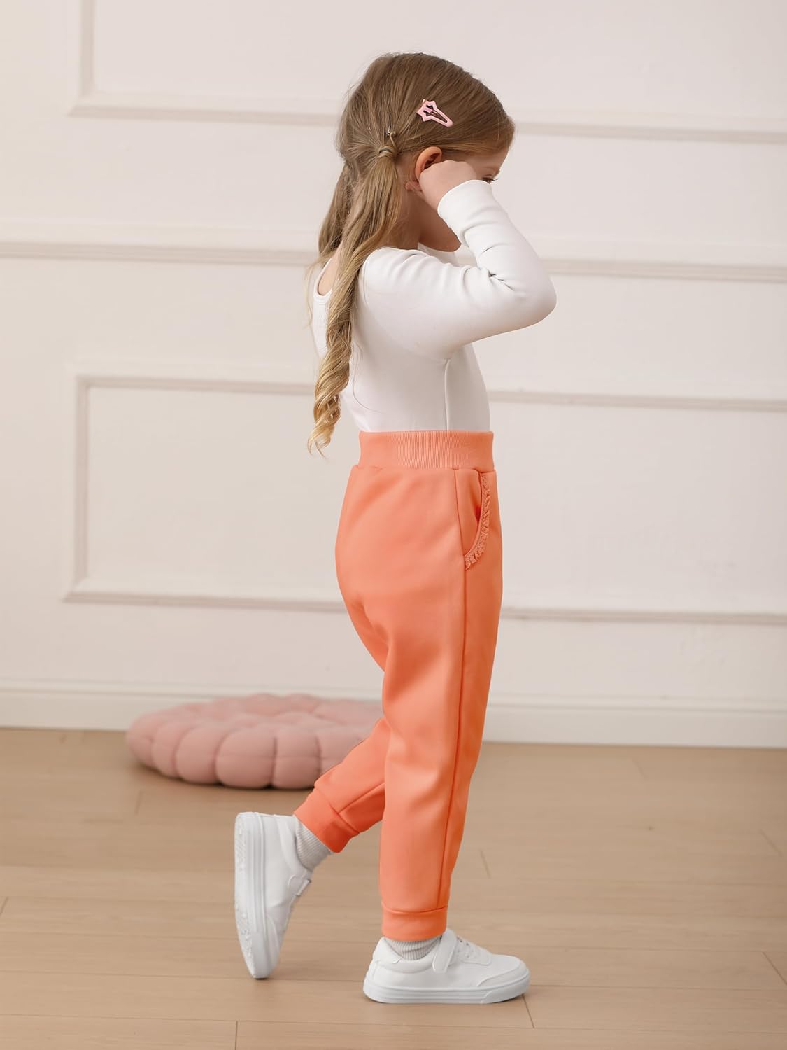 Resinta 3 Packs Baby Toddler Girls' Pull-On Fleece Pants Winter Warm Joggers Active Sweatpants - Image 6