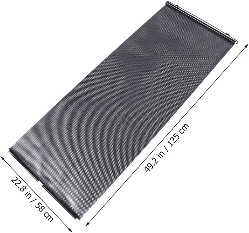 2 Set Retractable Car Window Curtains Black PVC Sun Shade Protectors for Side Windows Heat Reduction Glare Privacy Screen for Vehicle Easy to Install