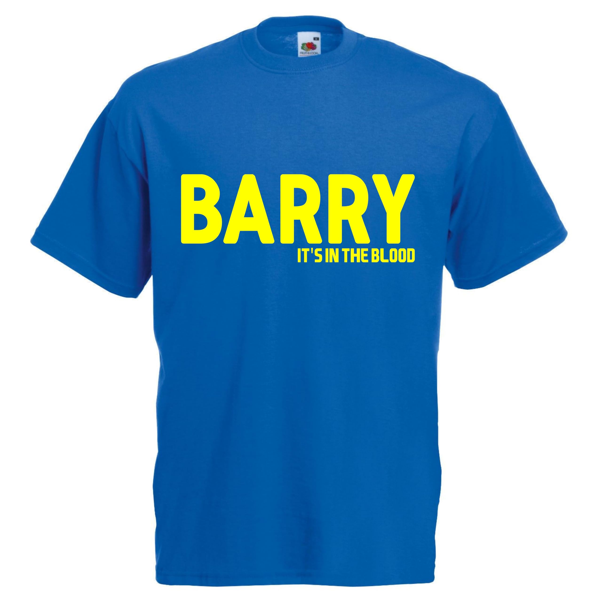 All About The Print Men's Blue Barry Town Welsh Wales Football Team Tshirt It's In The Blood Husband Present Gift Shirt Premium Soccer League Club