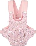 GAGAKU Baby Doll Carrier Doll Accessory Stuffed Animal Carrier with Adjustable Straps for Kids – Pink (Pear Flowers)