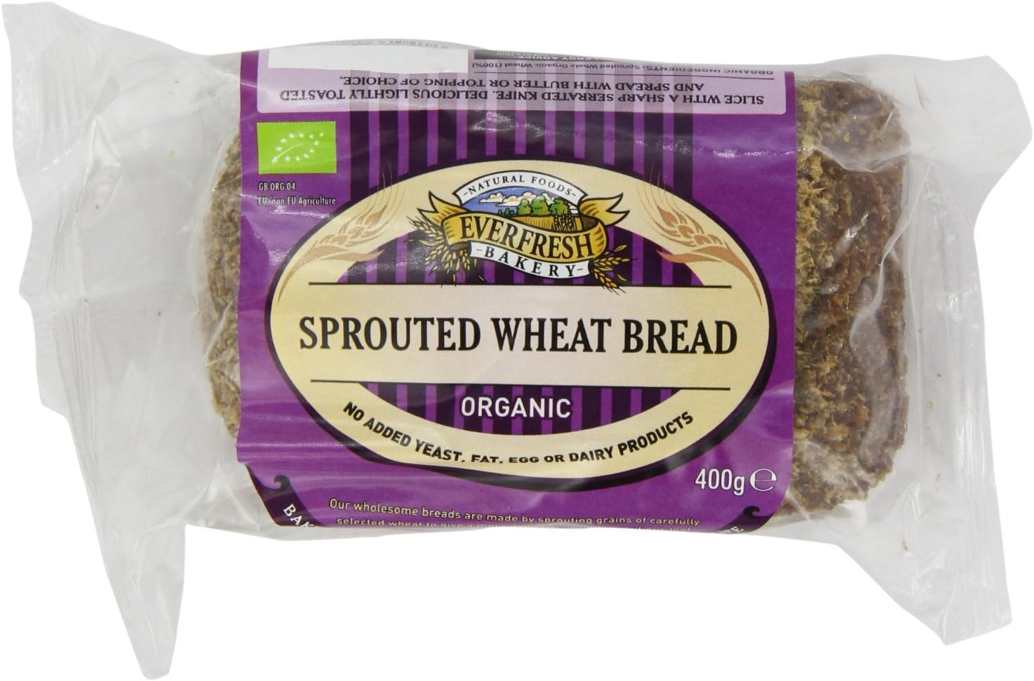 Organic Sprouted Wheat Bread 400g by Everfresh Natural Foods