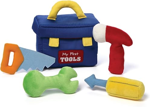 GUND Baby My First Toolbox 5-Piece Sensory Plush Toy Playset for Babies