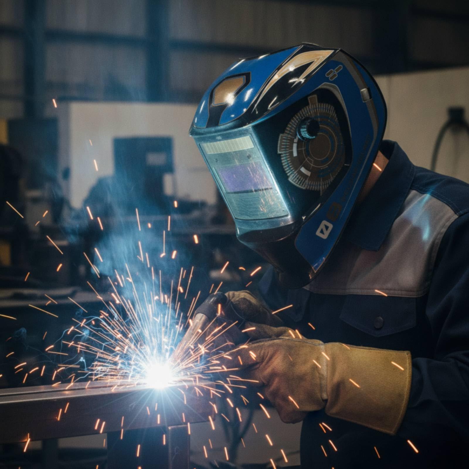 B Baosity de Soldar Profesional Máscara con, Casco De Soldadura De Color Verdadero