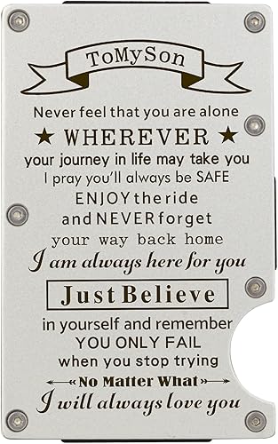 Miniatura 2 de Monedero RFID para hombre regalo minimalista de fibra de carbono Monedero clip de dinero para hombres de aluminio cartera marido papá hijo ideas