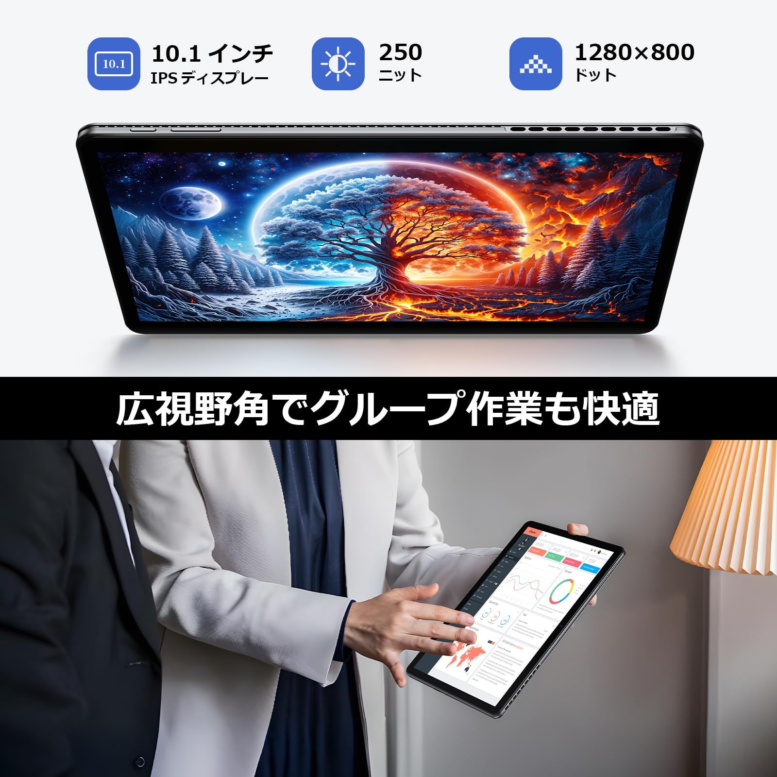 Amazon.co.jp: 2in1 タブレット PC 10.1型 第8世代Core m3 12GB