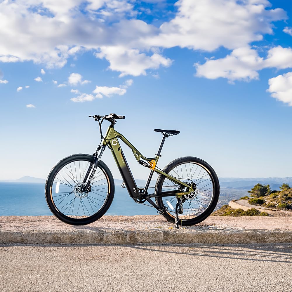 Cecotec Bicicleta Eléctrica de Montaña 29" Supreme. 120Km de Autonomía, Doble Suspensión, Cambio Shimano Cues de 10 Velocidades y Doble Disco de Freno Hidráulico Tektro