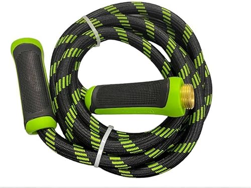 Miniatura 10 de RAINPOINT Mangueras de jardín de metal para patio de 100 pies, manguera de agua 304 sin torceduras de 100 pies con boquilla de 10 modos, conexión de