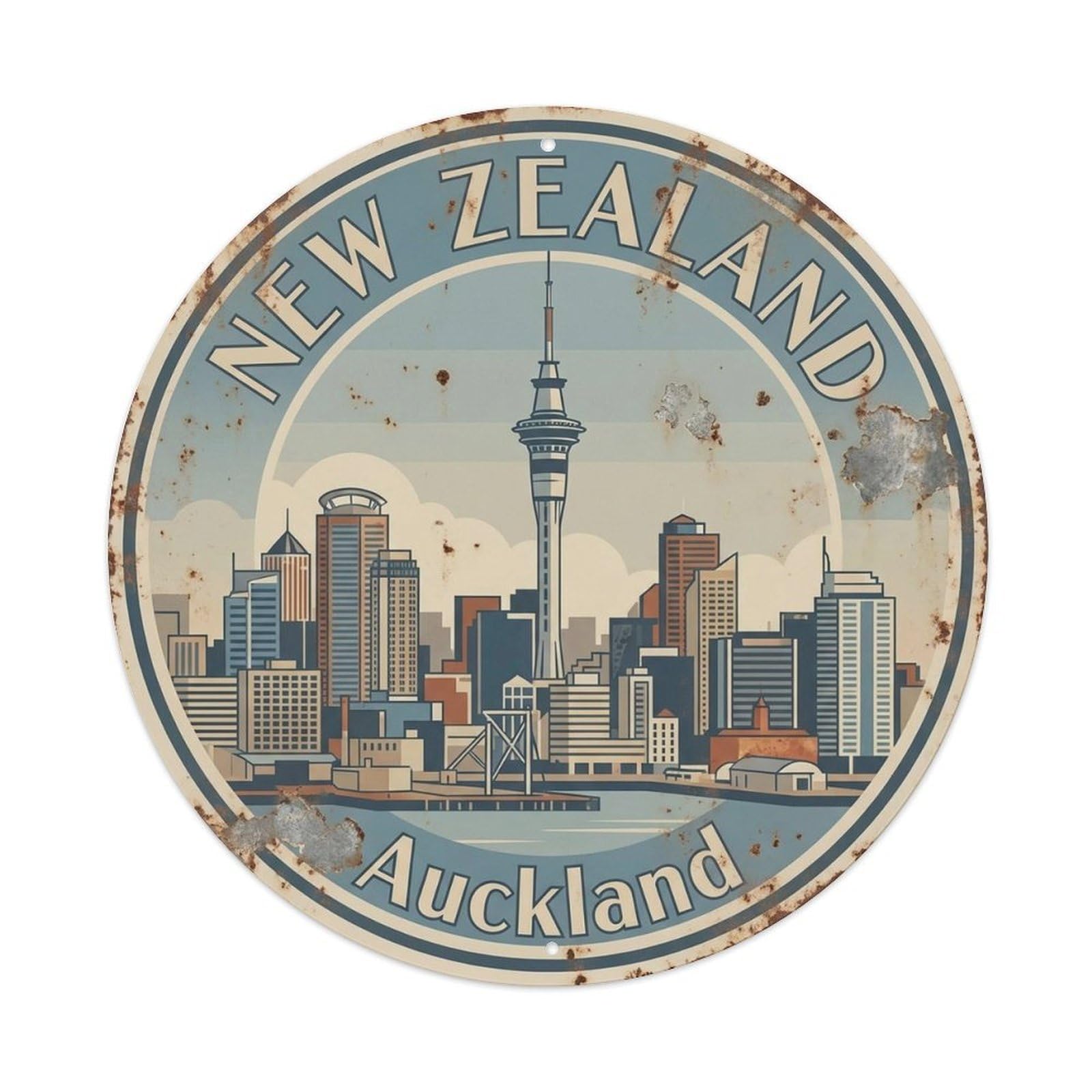 New Zealand Southern Travel Island Ocean Shore Metal Tin Sign