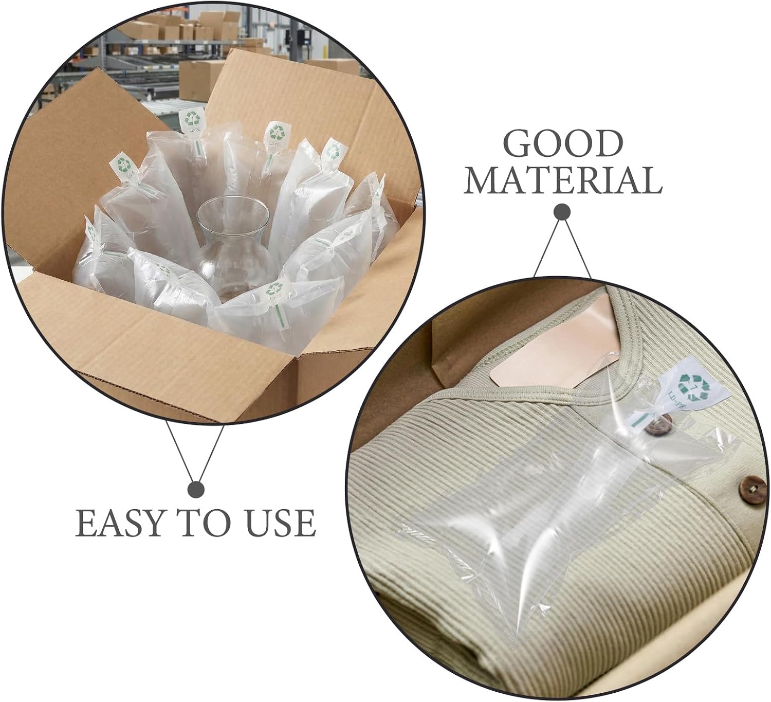 200pcs Air Bubble Bags for Packaging, Clear Plastic Inflatable Air Packaging Protector Bag Shipping Supplies for Protecting Electronics and Bottles