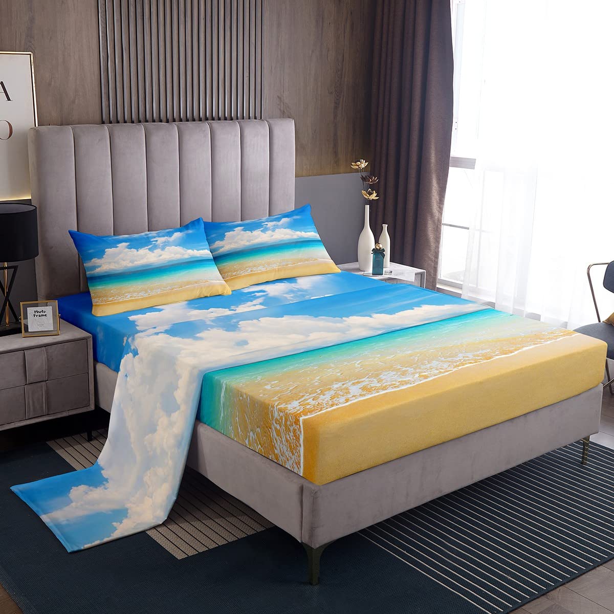 Parure de lit hawaïenne pour chambre d'enfant ambiance vacances d'été