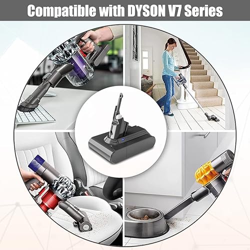 Miniatura 5 de BatPower Batería de repuesto para Dyson V7 Aspiradora Motorhead V7 Animal V7 Coche+Barco V7 Trigger Absolute V7 HEPA Handheld Cordless Cleaner SV11