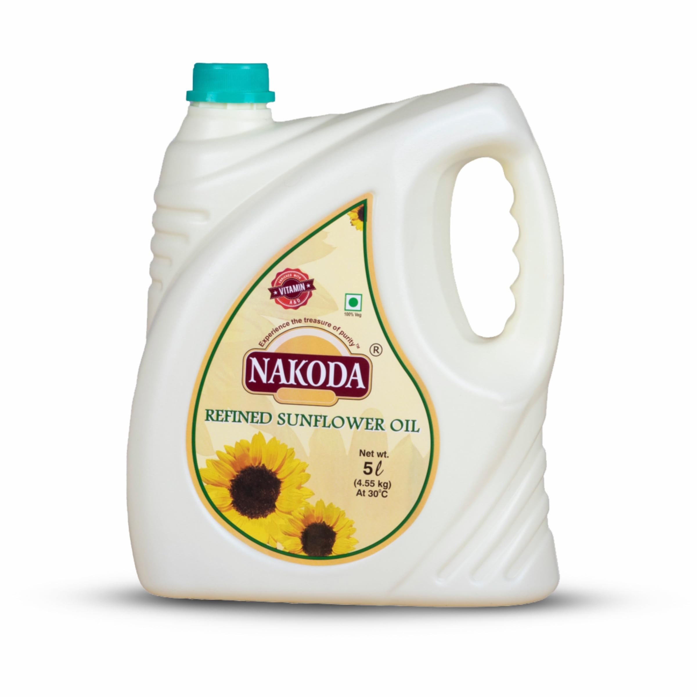 Nakoda Refined Sunflower Oil 5 Litre|Cooking Oil|Pro Healthy Lifestyle Edible Oil | For Roasting, Frying, Baking All types of Cuisines |High in Antioxidants, Tasteful and Healthy|