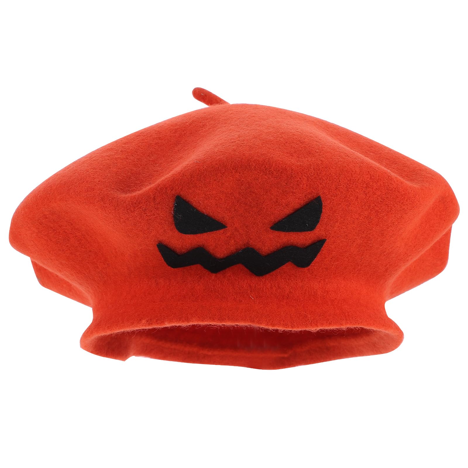 KESYOO Halloween Party Hat Creative Pumpkin Beret Hat French Style Lightweight Casual Classic Orange Cap Jack- O- Lantern Costume Accessories for Halloween Party Favor Orange