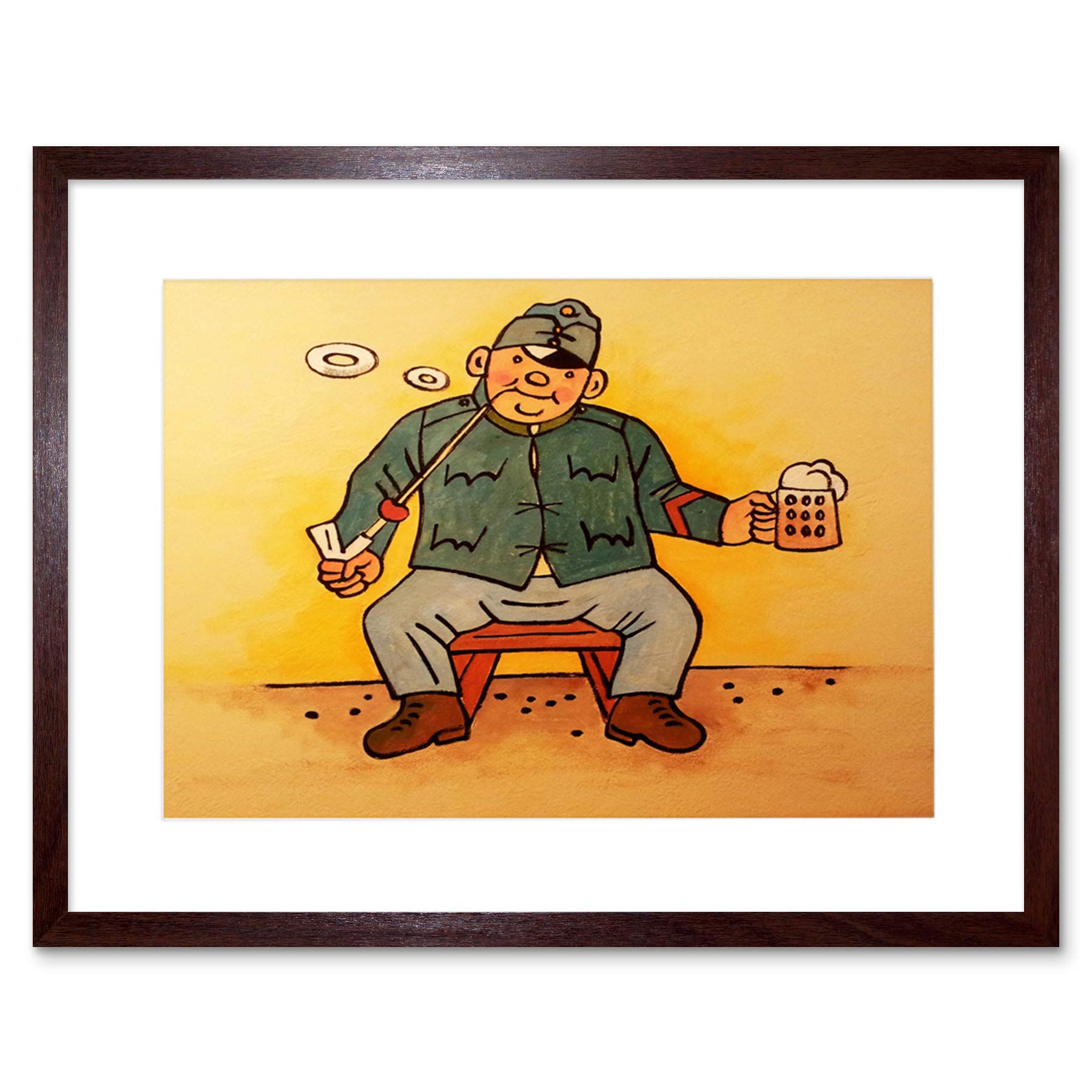 Wee Blue Coo Painting Anonymous Good Soldier Svejk 12x16 Framed Wall Art Print