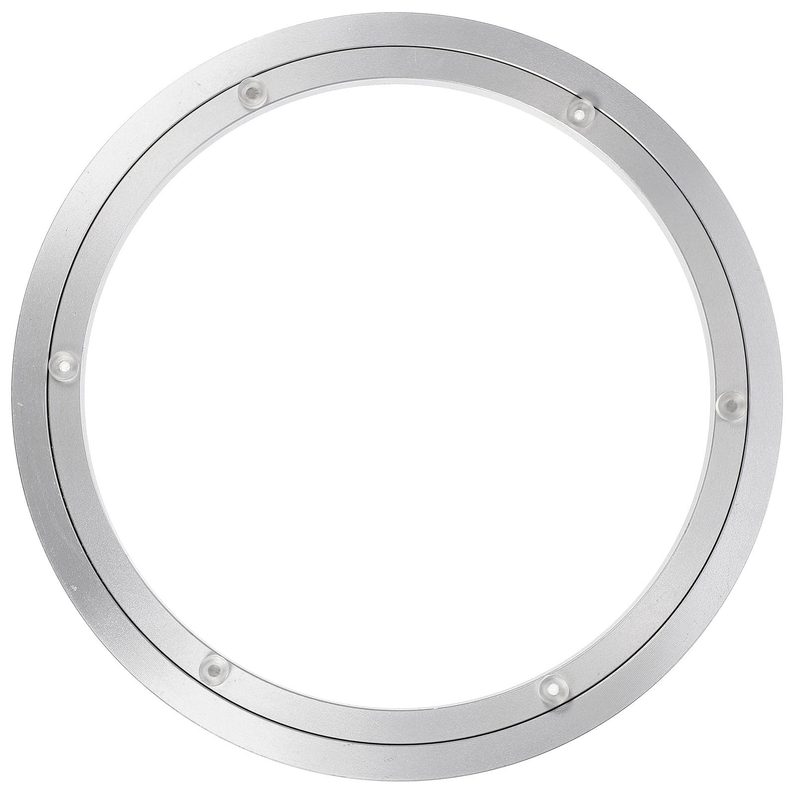 Plateau tournant design créatif en alliage d'aluminium argenté durable