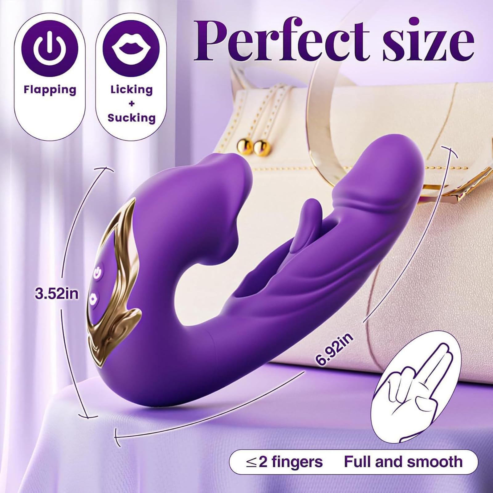 Pelvic Floor Trainer, 4-in-1 Pelvic Floor Activator, Massager for Women, IPX7 Waterproof Designs (Purple) — view 2