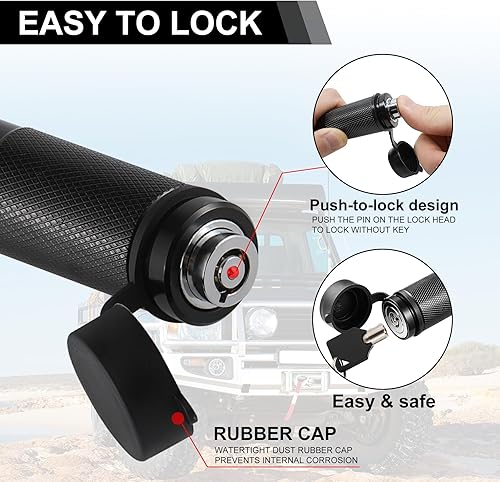 Miniatura 5 de SINGARO Cubierta de enganche de remolque, cubierta de enganche de remolque de metal pesado con bandera estadounidense para receptores de 2 pulgadas,