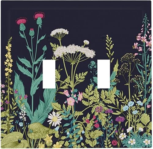 Miniatura 77 de Placa de pared dúplex de receptáculo de dispositivo de 1 gang de madera envejecida blanca gris con veta de tablón, cubierta de enchufe eléctrico de