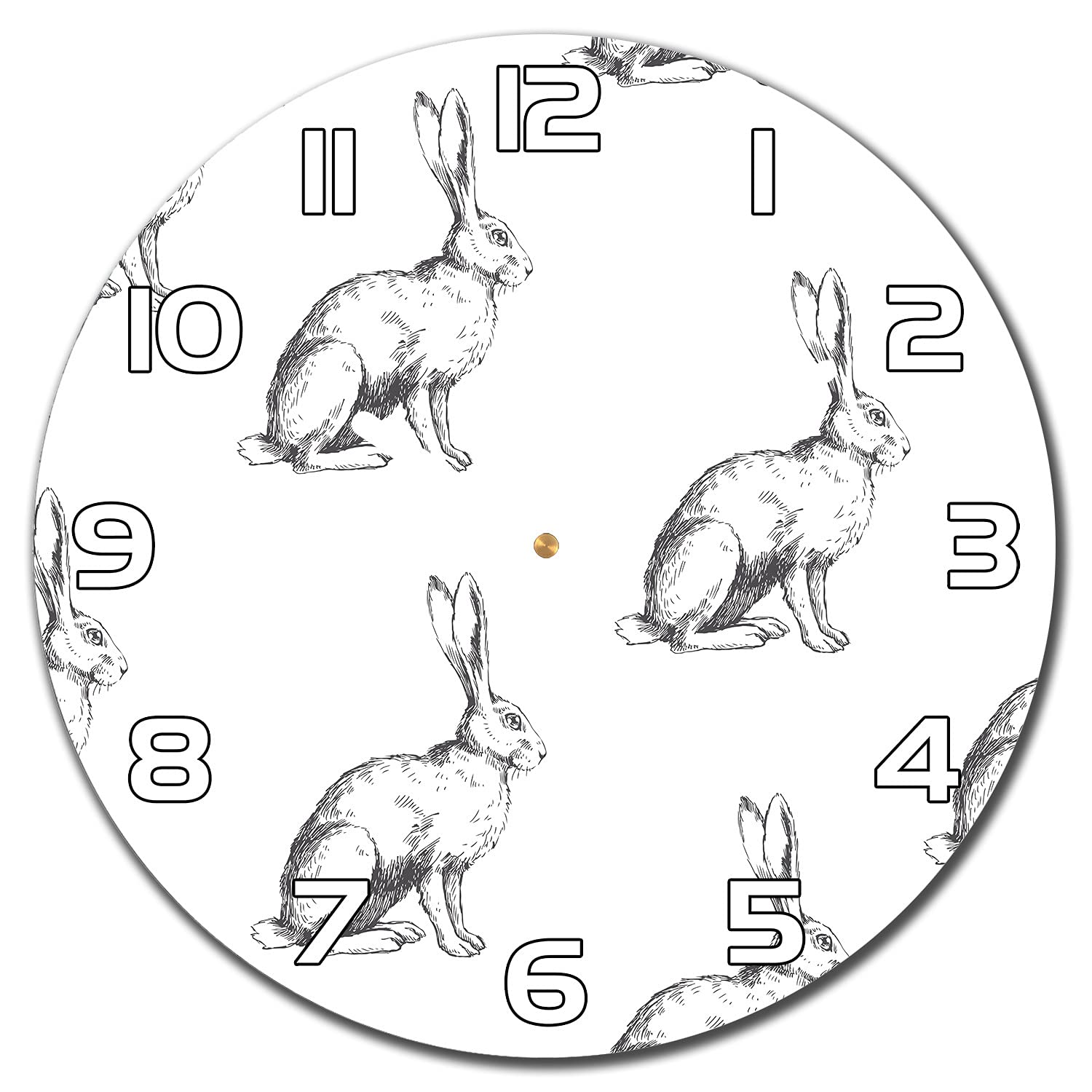 Horloge en verre moderne ronde 30 cm décoration murale animaux pour maison