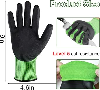 Palksky Oyster Shucking Gloves, Oyster Shucker Tool Protectors Handguard, Oyster Opener Machine Kit, Easy to Use Oyster Holders Seafood Tool (Green-Black