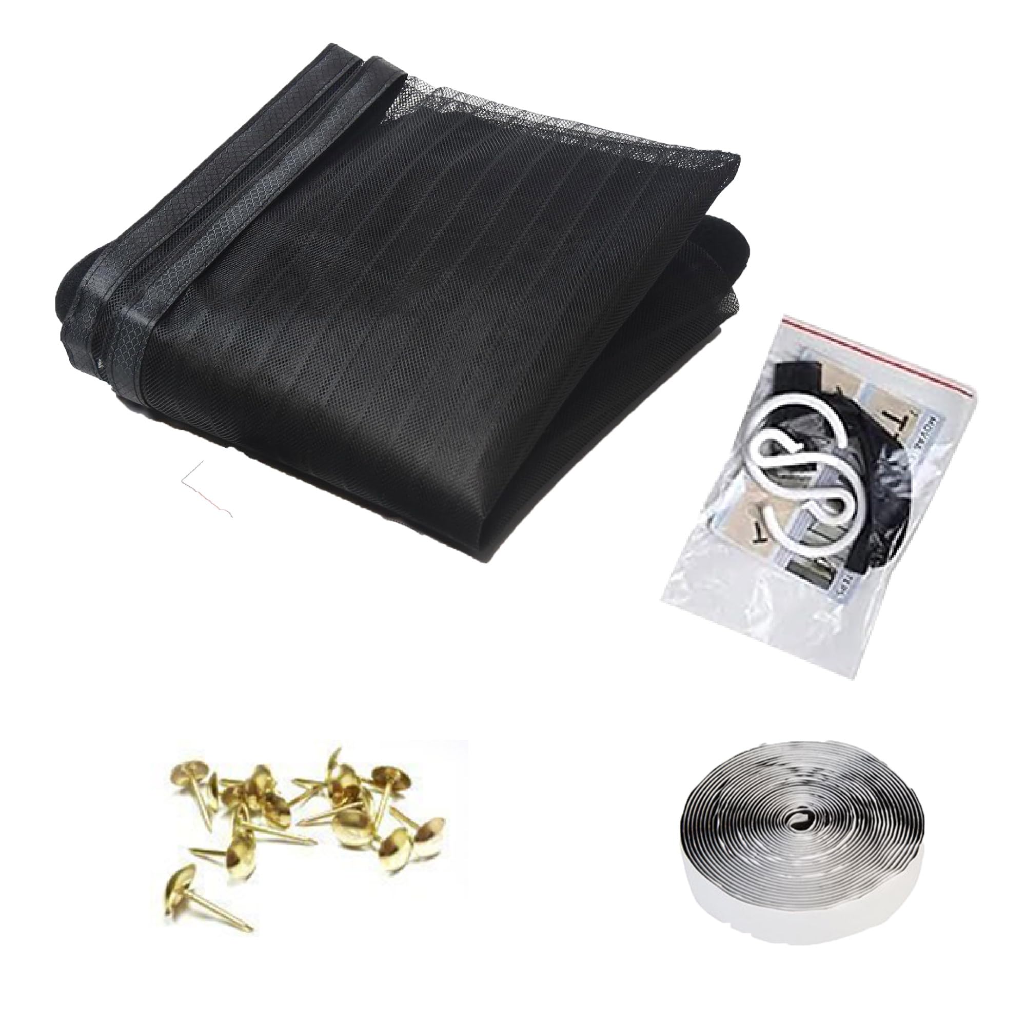 Magnetica per Zanzariera 113 x 241 cm Tenda Zanzariera Porta Facile da Installare, Chiusura Automatica per Porte Finestre, Nero