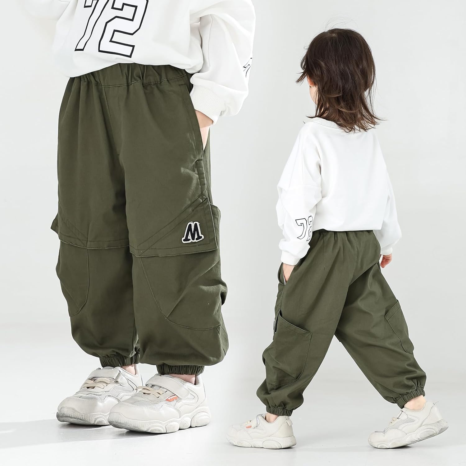 MINI PANDA Toddler Pants Boys& Girls, Relaxed Stretch Twill Toddler Casual Pants - Image 4