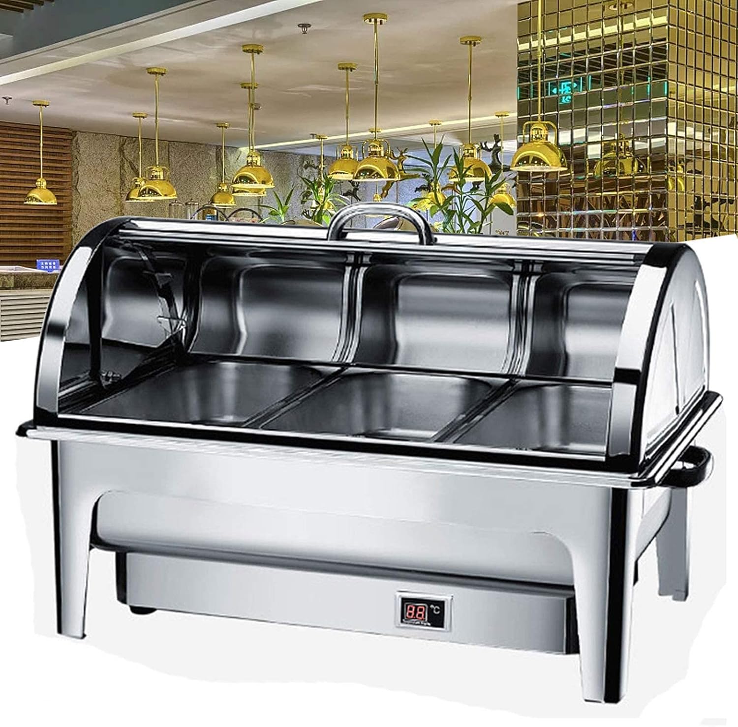 OYhmc Food Warmer Electric for Parties and Buffets, Stainless Steel