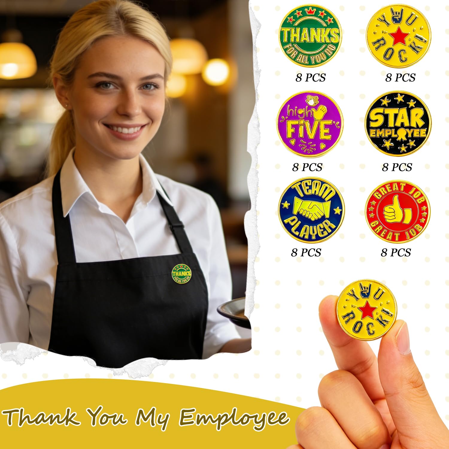 Snapklik.com : 48 Pcs Recognition Pins Employee Of The Month Lapel Pin ...