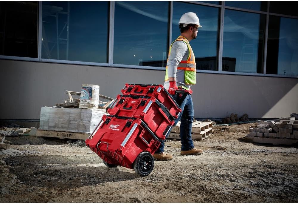 Heavy Duty, Versatile And Durable Modular Storage System PACKOUT 22 in.Tool Box By Milwaukee, Interior Organizer Trays, Heavy Duty Latches