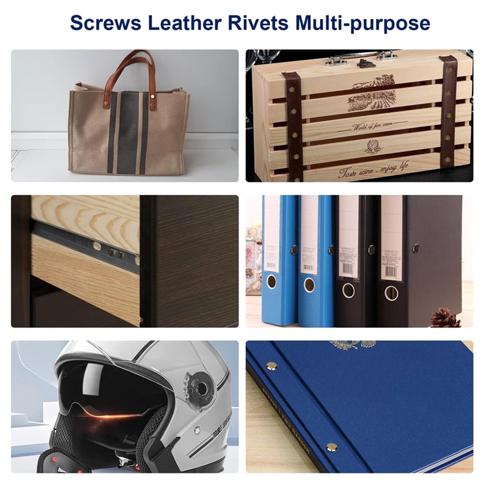 RSHuiOUXX 100pieces Chicagos Screws Zines Alloy M5x4mm Book Binding Rivets for Leather Bags Books Collars Backpacks Leashes Matte