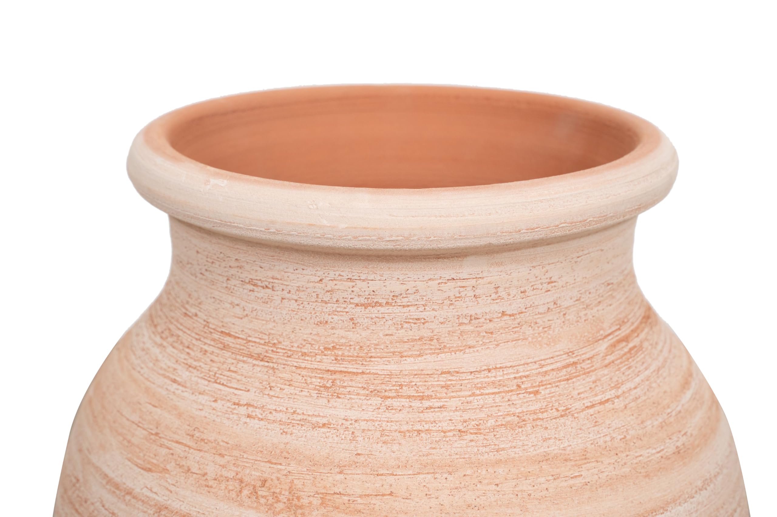 Biscottini Vaso in Terracotta artigianale 31x31x29 cm - Vaso da Esterno e Interno rotondo - Vasi Decorativi Made in Italy - Vasi per fiori Esterno - Fioriera per piante Terracotta - Fioriera balcone