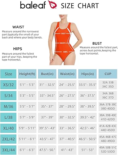 Miniatura 7 de BALEAF Traje de baño deportivo de una pieza para mujer traje de baño competitivo conservador de espalda cruzada
