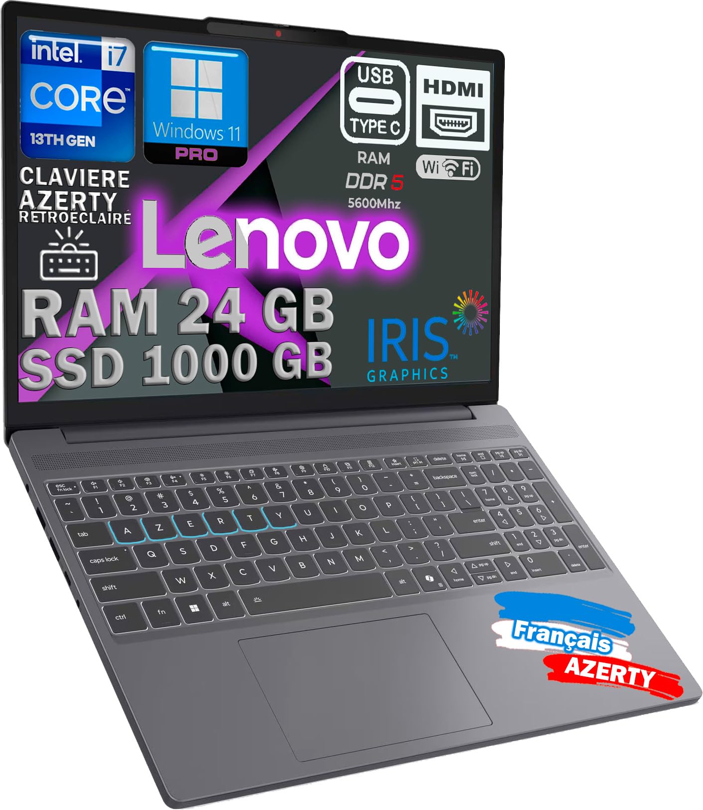 Lenovo V14 Gen 4 - PC Pro 14" Avec Intel I7 10 Cœurs, 40 Go RAM Et 2 To SSD - Idéal Pour Le Travail