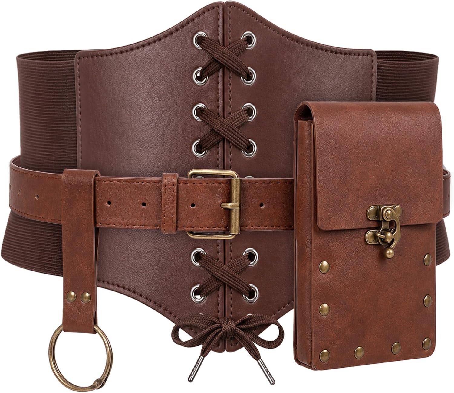 Corset Belt Renaissance Accessories with Pouch & Potion Bottle for Women
