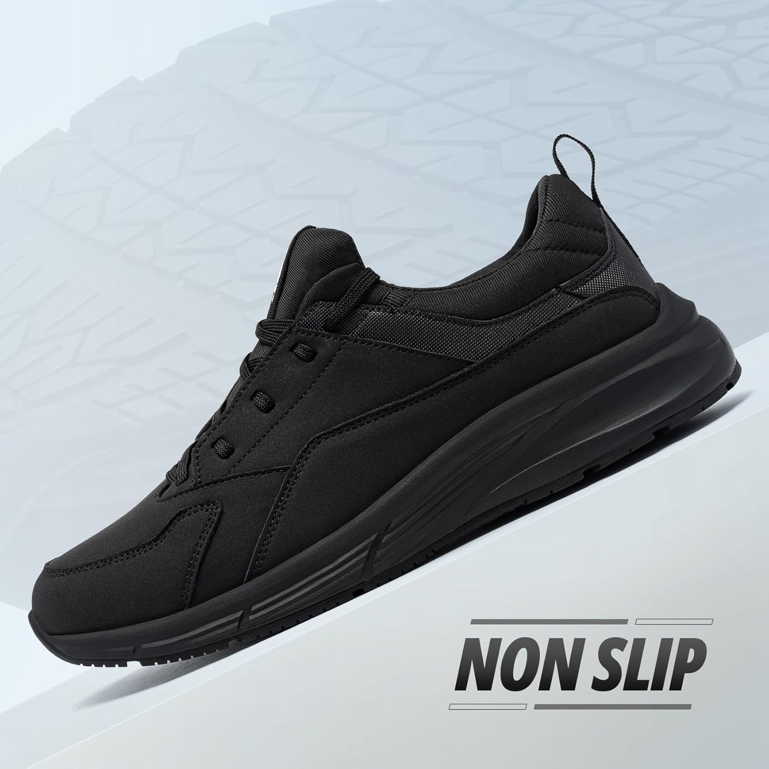 LARNMERN Non Slip Work Shoes for Men Fashion Walking Sneakers