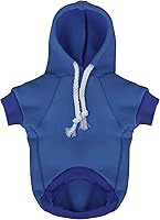 Vista 2 de Paiaite - Sudadera azul con capucha para perro chihuahua, mantén a tu cachorro cálido y elegante, ropa para mascotas, suéter y abrigo, perfecto